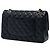 Chanel Black Medium Classic Lambskin Double Flap Noir - vue 2