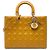 Autre Marque Dior Yellow Large Patent Cannage Lady Dior Giallo Senape