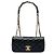 Chanel Black Small CC Quilted Lambskin and Tweed Chain Flap Nero