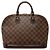Louis Vuitton Brown Damier Ebene Alma PM Marrom