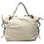Gucci Bamboo Bar Shopper aus Leder in Weiß Large