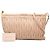 Clutch con cierre de marco Miu Miu en nappa matelassé marrón con correa Castaño Carne - vista 7