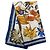 Foulard di seta Hermès White Fleurs D Hellade 90 Bianco