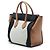 Céline Celine Mini Luggage Tote in pelle di vitello tricolore bianca Bianco - vista 2