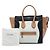 Céline Celine Mini Luggage Tote in pelle di vitello tricolore bianca Bianco - vista 7