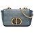 Autre Marque Borsa Dior Caro Small in denim blu con ricami Cannage