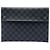 Louis Vuitton Black Damier Graphite Alpha Pochette GM Nero