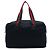 Borsa da viaggio Gucci in tela GG nera con banda Web Nero