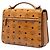 MCM Brown Medium Visetos Coated Canvas Patricia Handtasche mit oberem Griff Braun - Ansicht 2