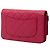 Wallet On Chain Chanel Portefeuille avec chaîne en agneau matelassé rouge CC - vue 2