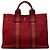 Hermès Red Canvas Fourre Tout PM Roja Burdeos