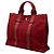 Hermès Red Canvas Fourre Tout PM Roja Burdeos - vista 2