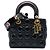 Autre Marque Dior Black Small Crinkled Patent Cannage My ABCDior Lady Dior Nero