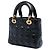 Autre Marque Dior Black Small Crinkled Patent Cannage My ABCDior Lady Dior Nero - vista 2