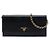 Portafoglio con catena Prada Black Saffiano Lux Nero