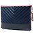 Pouch cosmetici Gabrielle Chanel Blue Medium Chevron in pelle di vitello invecchiata - vista 2
