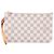 Louis Vuitton White Damier Azur Neverfull MM Täschchen Weiß