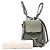 Mini zaino Chloé Faye in vitello e camoscio blu Blu chiaro - vista 7