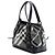 Burberry Lowry Satchel aus Beat Check Nylon in Grau, Medium Braun - Ansicht 2