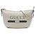 Borsa a tracolla a mezzaluna Gucci in pelle di vitello martellata marrone con logo
