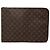 Louis Vuitton Brown Monogram Poche Documents Portfolio Marrom