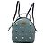 Gucci Blue Small GG Marmont Rucksack aus gestepptem Denim mit Perlen Blau