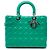 Autre Marque Dior Green Large Lambskin Cannage Lady Dior Verde