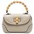 Bolsa New Bamboo Gucci em couro de bezerro marrom, tamanho Medium Bege