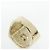 Anel Chanel ABG923 Ouro e Branco Dourado - vista 3