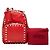 Zaino Valentino Rockstud da donna in pelle rossa Rosso - vista 12