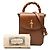 Bolsa de mão e de ombro Gucci Bamboo Marrom - vista 7