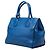 Borsa tote Prada con placca logo triangolare Blu - vista 2