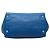 Borsa tote Prada con placca logo triangolare Blu - vista 3