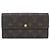Louis Vuitton Monogram Porte Monnaie Credit Wallet Castaño