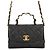 Borsa a tracolla Chanel Matelassé in pelle d'agnello stropicciata Nero