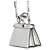 Fendi Peekaboo Handtasche Silber - Ansicht 2