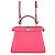 Borsa a mano in pelle Fendi Peekaboo ISeeU Petite Rosa