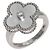 Van Cleef & Arpels Vintage Alhambra Ring aus Perlmutt und Diamanten - Ansicht 2