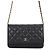 Chanel Classic Matelassé Chain Wallet Schwarz