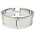 Hermès BRACCIALE HERMES CLIC CLAC H LARGE IN ACCIAIO PALLADIATO & SMALTO VERDE T16 BANGLE - vista 3