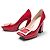 NEU ROGER VIVIER SCHUHE VIV SQUARE PLATFORME PUMPS 36 ROTES LEDER