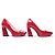 NEU ROGER VIVIER SCHUHE VIV SQUARE PLATFORME PUMPS 36 ROTES LEDER - Ansicht 3