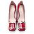 NEU ROGER VIVIER SCHUHE VIV SQUARE PLATFORME PUMPS 36 ROTES LEDER - Ansicht 8