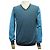 Hermès NEU HERMES V-AUSSCHNITT GEFLECHTETER TRENKAUT CASHMERE PULLOVER BLAU L 52