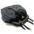 Tote BOLSA DE MÃO PRADA MINI DE SATIN PRETO PARA NOITE - vista 4