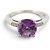 MAUBOUSSIN MON BEBE D'AMOUR RING 52 AMETHYST 18K WEISSGOLD 3.7GR DIAMANTEN Silber - Ansicht 2