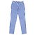 PANTALONES LORO PIANA NUEVOS A RAYAS DE LINO ALGODÓN SEDA 44 IT M 38 FR Azul - vista 3