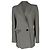 Autre Marque Blazer de tweed cruzado Galvan London en algodón gris