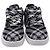 Baskets Box en maille Check de Burberry en polyester noir et blanc - vue 2