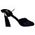Décolleté peep-toe Marni con cinturino in nastro in camoscio nero